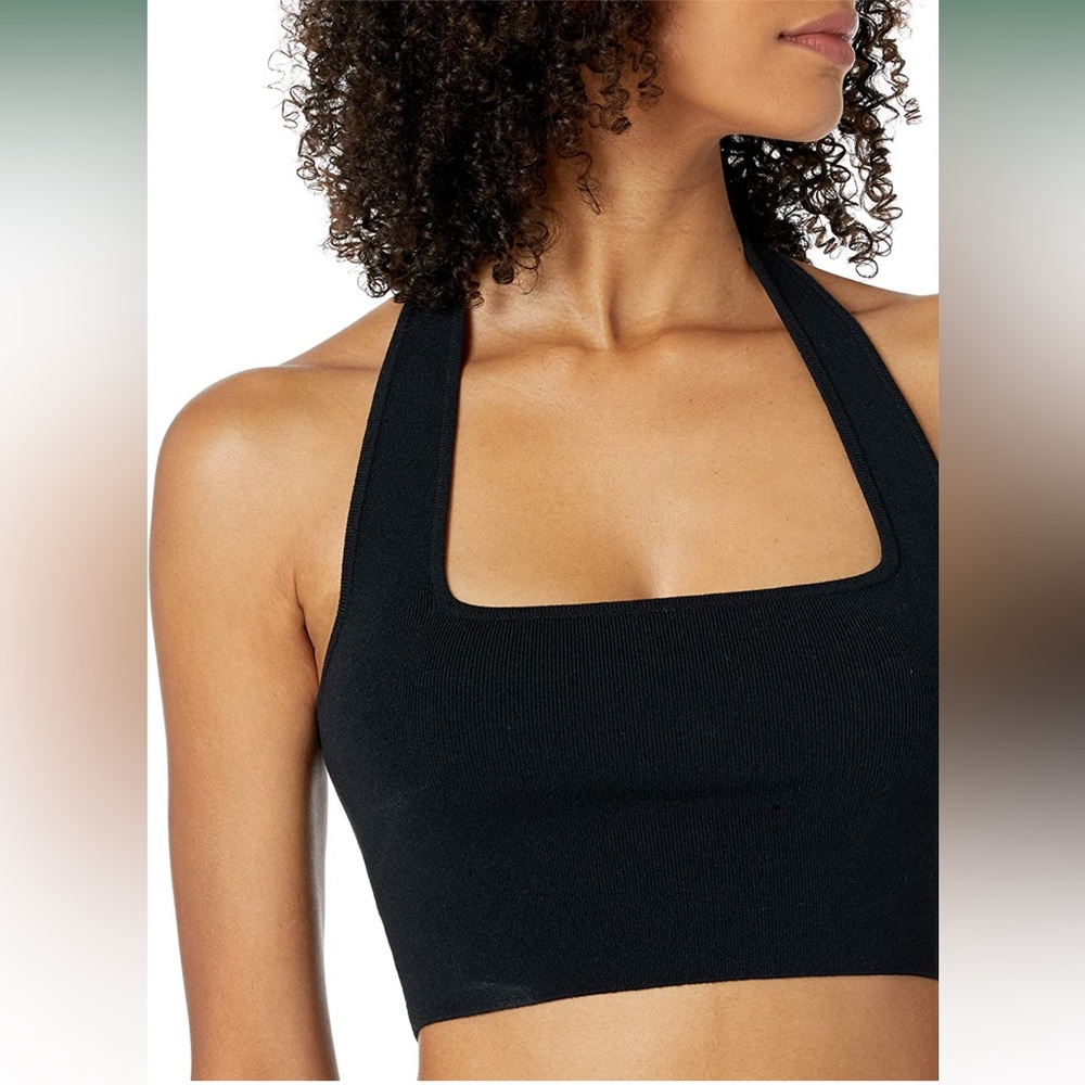 The Drop - Women's Greta Fitted Square Neck Halter Sweater Bralette MEDIUM NWOT